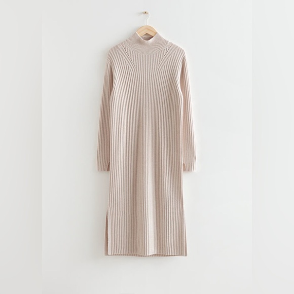 & Other Stories Dresses & Skirts - & Other Stories Beige Oatmeal Sweater Dress - Small
